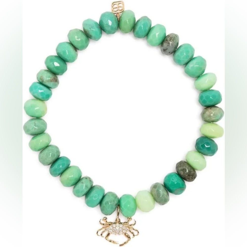 Sydney Evan 14k Yellow Gold Crab Opal And Diamond Bracelet